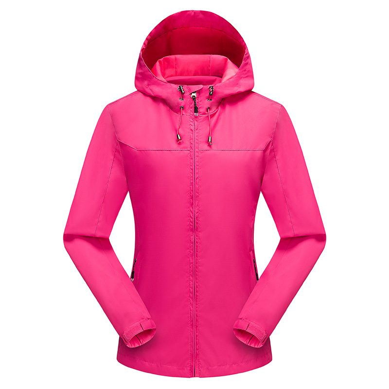 Chaqueta al aire libre de las mujeres otoño capa única delgada a prueba de viento impermeable pareja chaqueta de los hombres imprimible LOGO