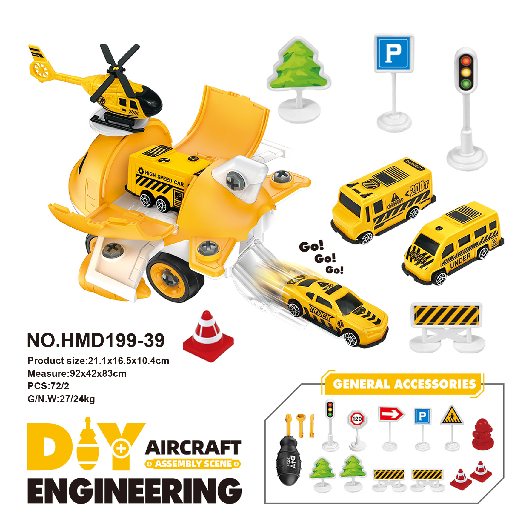 Nuevos productos de venta en caliente transfronteriza almacenar aviones puzzle juguetes DIY coche de montaje para niños sitio de construcción escenario coche de aleación image 7