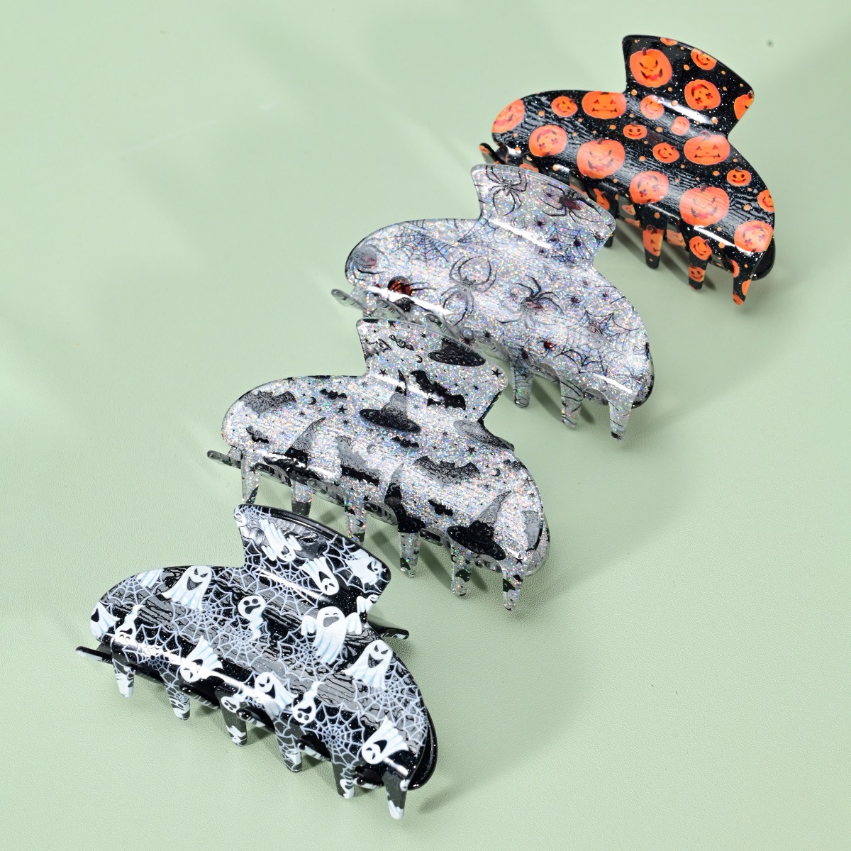 Holiday, Daily, Festival Occasion Halloween Casual IG Style Women's Pumpkin Spider Ghost Arylic Hair Claws