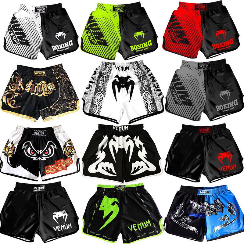 Venom Training Suit Ufc Set Fighting Men's Boxing Tight-Fitting Quick-Drying Clothing Muay Thai Fighting Short-Sleeved Shorts Gym