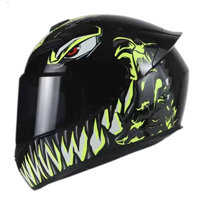 Vehicle Lightweight and Breathable, Motosiklet kaskı (dəbilqə) - venom-yellow-comfortable-breathable-shockproof-and-fallproof-m