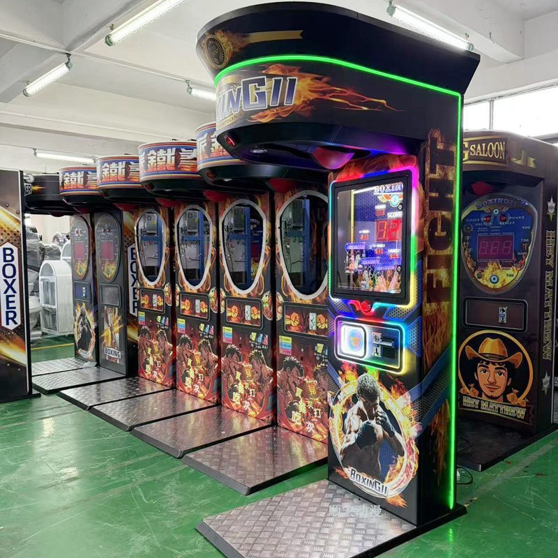 Máquina de boxeo de dragón operada con monedas para aliviar el estrés, máquina de juegos de arcade, máquina de boxeo, máquina de lucha rusa con medición de fuerza.