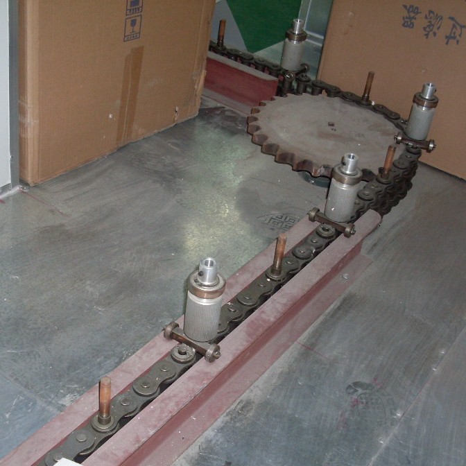 摩托车车灯涂装链条电瓶车车灯喷漆链条双排立式涂装链输送链条