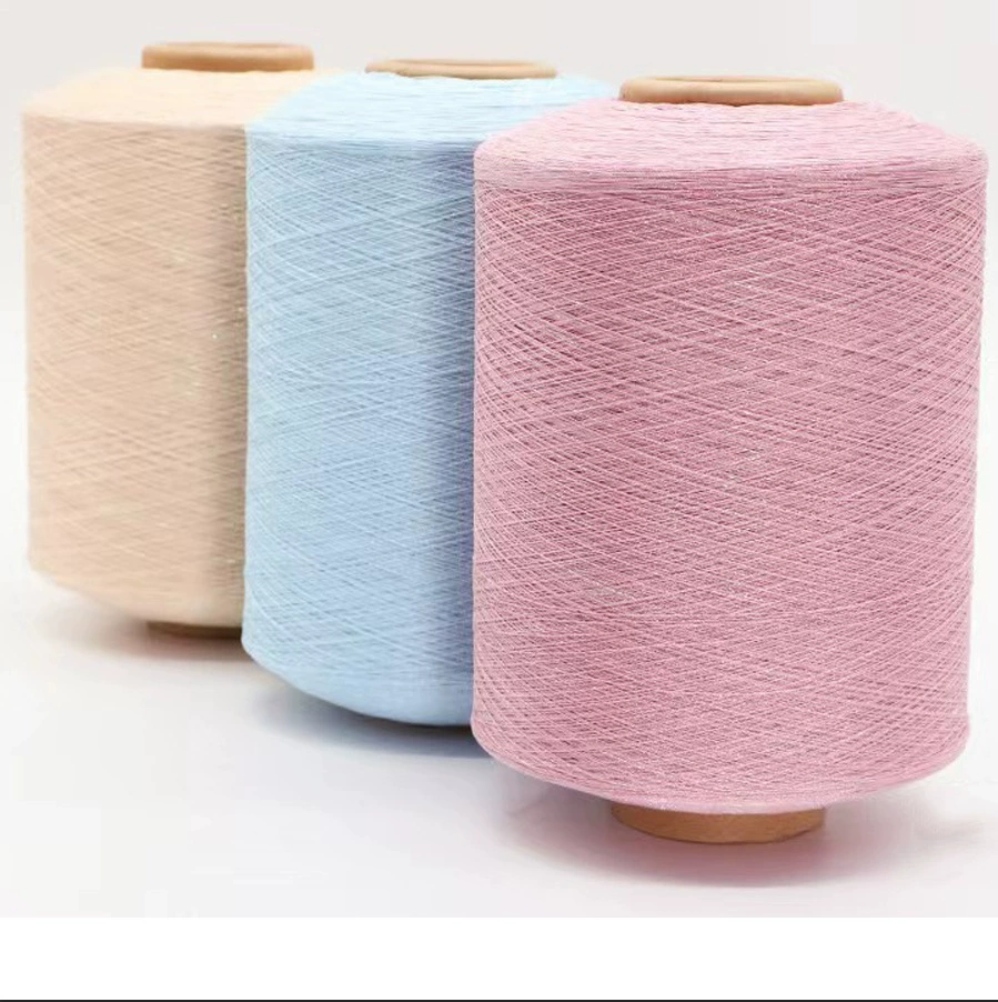 Пряжа Fancy Yarn Zhenghong 24NM/1 — Золото и серебро лёд, 77% вискоза 15% нейлон 8% PET, весна/лето
