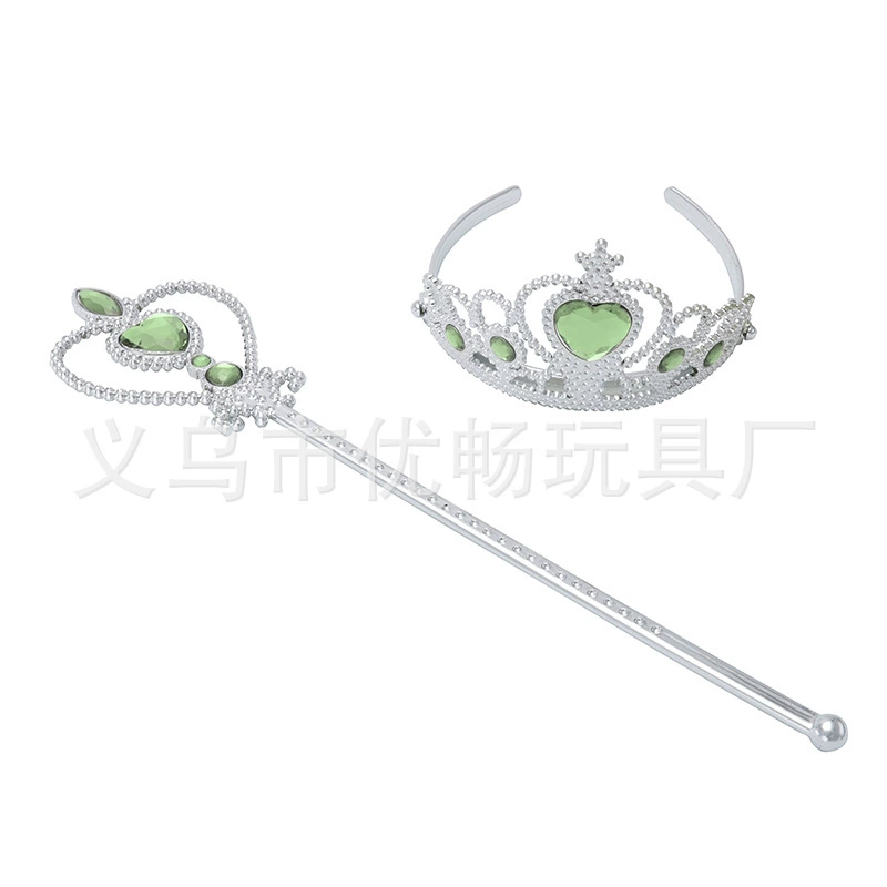 Children's necklace and bracelet, chain, magic wand, decorations, jewelry, small princess costume, accessory, “Frozen”