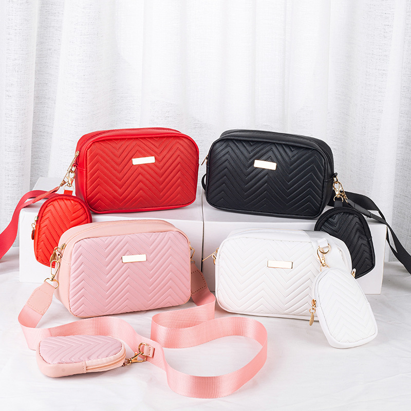 Tendencia transfronteriza nueva moda sólida estampada sequinilla hombro de una sola bolsa de tamaño de tramo inclinado bolsas de damas al por mayor