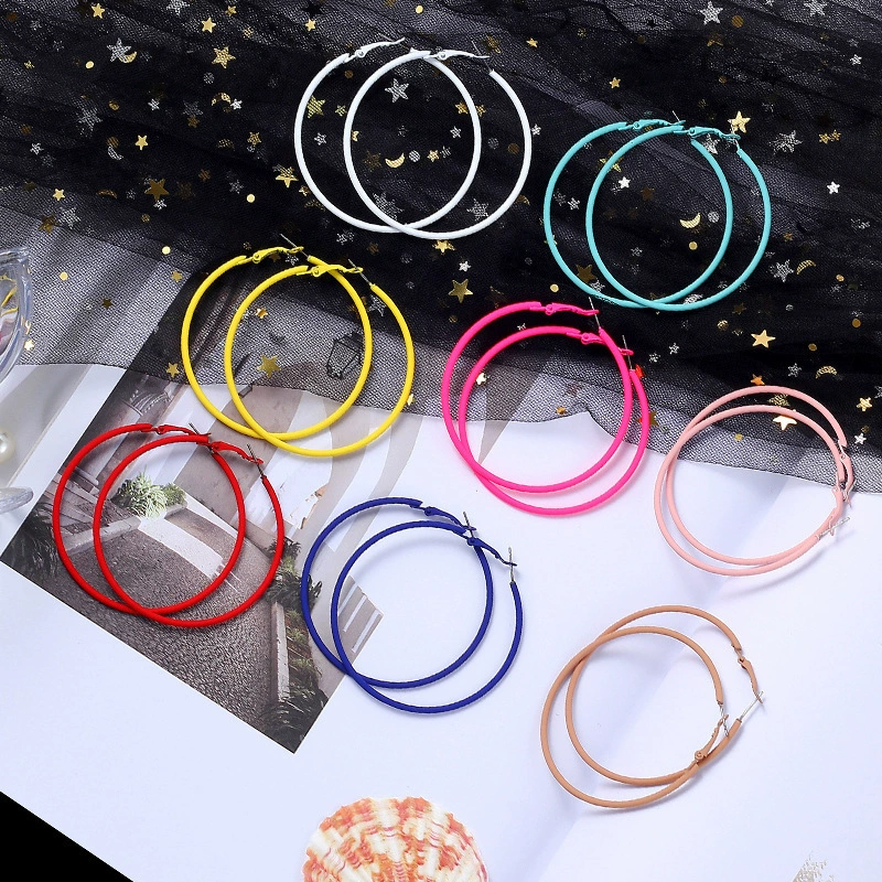 Ластик, модные серьги-к hoops