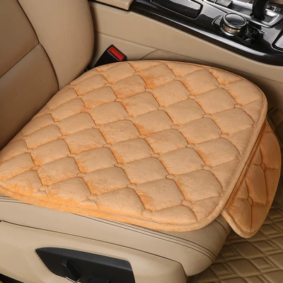 Winter Plush Short Hair Single Piece: Wool pad - orange-crystal-velvet-1-single-seat