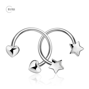 Cross-border hot sale European and American nose ring love horseshoe ring 316L stainless steel nose ring body piercing jewelry