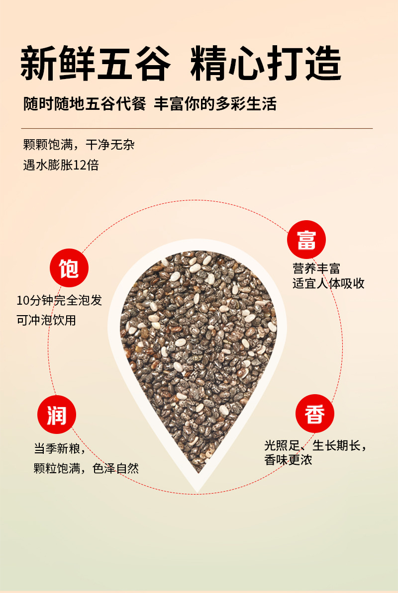 Chia Seeds 500g Raw Whole Salvia Hispanica Seeds for Drinks and Culinary Use quality and texture