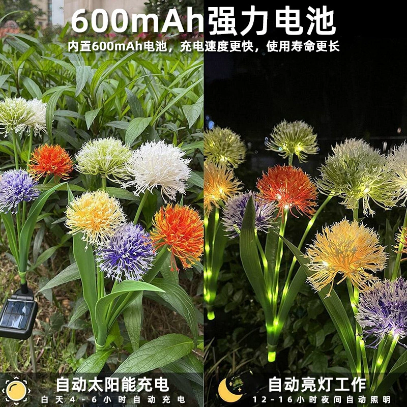 LED flashlight solar-powered, light pole, garden lights for gazebo, (Cross-border trading)