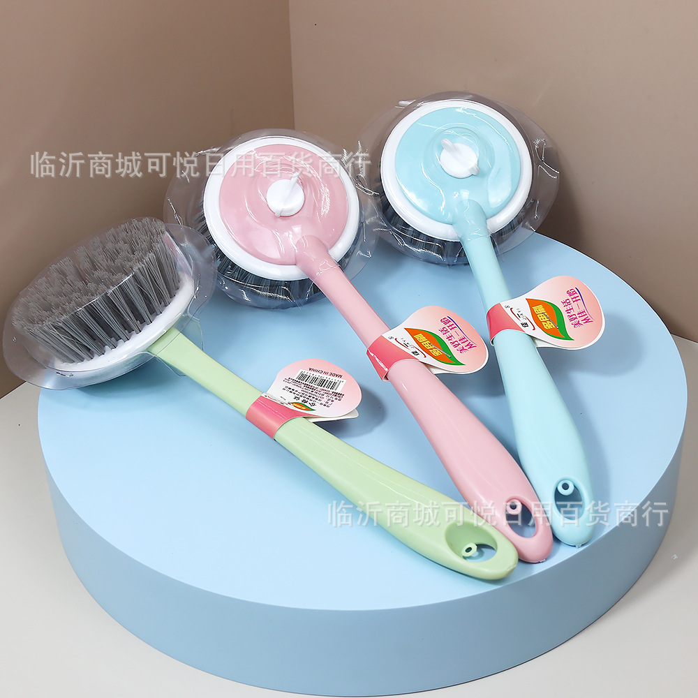 Jiayi 1802 Plastic Wire Pot Brush Linyi Daily Necessities Multi-Functional Plastic Long-Handle Kitchen Cleaning Pot Brush