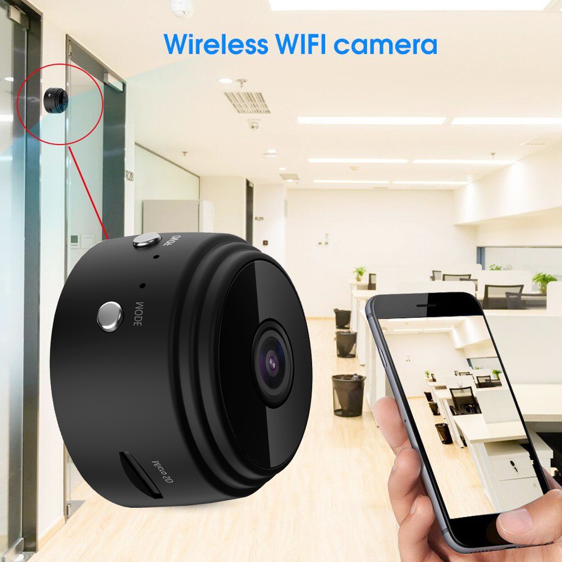 Sınır Ötesi Bestseller Toptan A9 Uzak Kumanda Kablosuz Ağ HD İzleme Kamerası 360 Derece Dedektörlü Gece Görüşlü Koruma