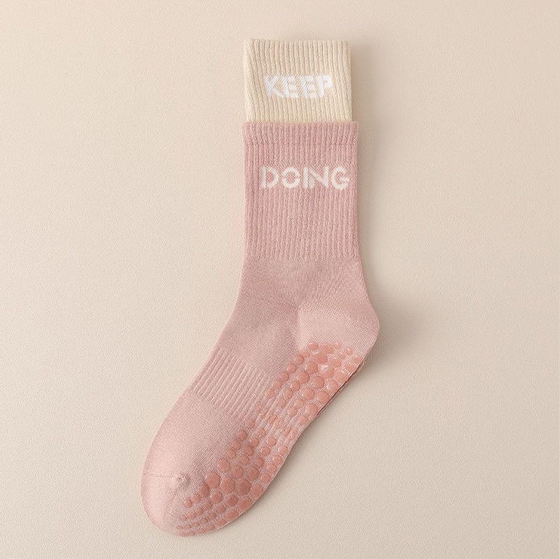 プロ仕様ヨガソックス 滑り止め レディース ミドル丈 プラティ ヨガ 室内運動 フロア フィットネス 縄跳び ロングソックス 卸売