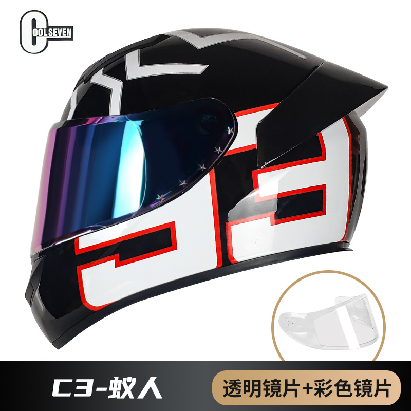 3C certificado casco de la motocicleta DOT casco completo casco de la motocicleta del coche eléctrico de comercio exterior fábrica Four Seasons National Standard Class A