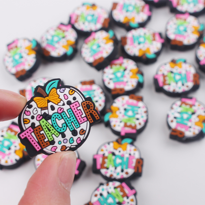 Productos para bebés Día del Maestro de dibujos animados Apple Tecla creativo DIY baby molar chupeta anti-caída accesorios de cadena