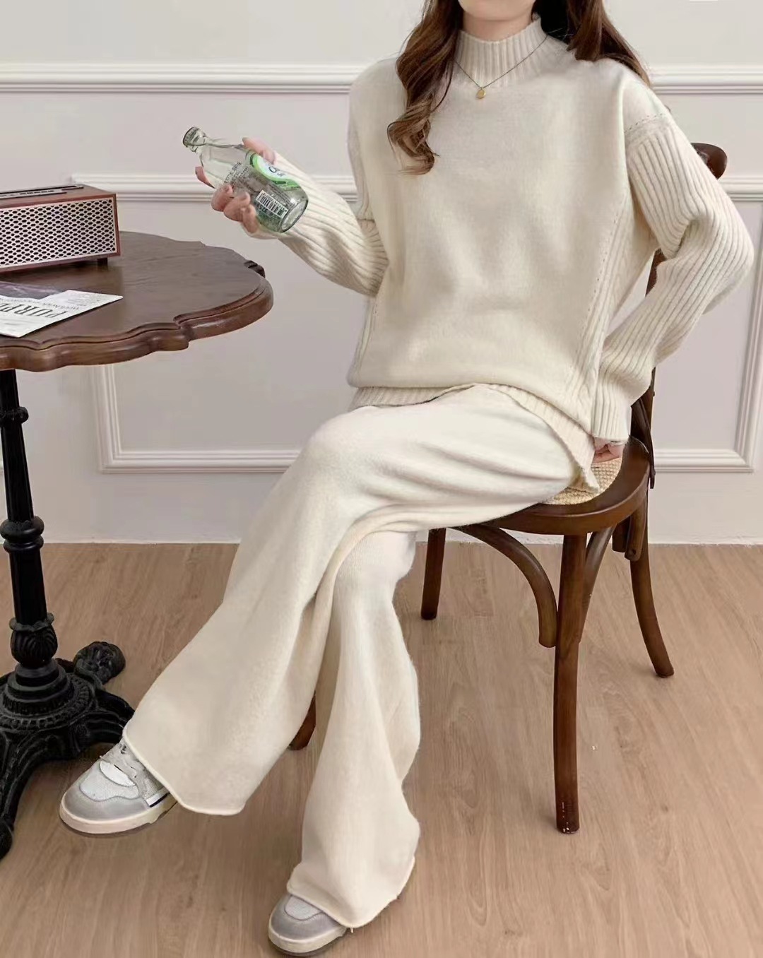 945g Weight Long Sleeve Sleeve Length Nylon, Polyester Fabric Type Pant Co-ord Set Sets Type 2 Pieces Set Quantity Daily Women's Casual Solid Color Nylon Polyester Pant Co-ord Set Pants Sets