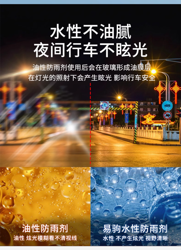 Car rearview mirror rainproof artifact rainproof agent automobile glass anti-fog spray waterproof window water repellent film