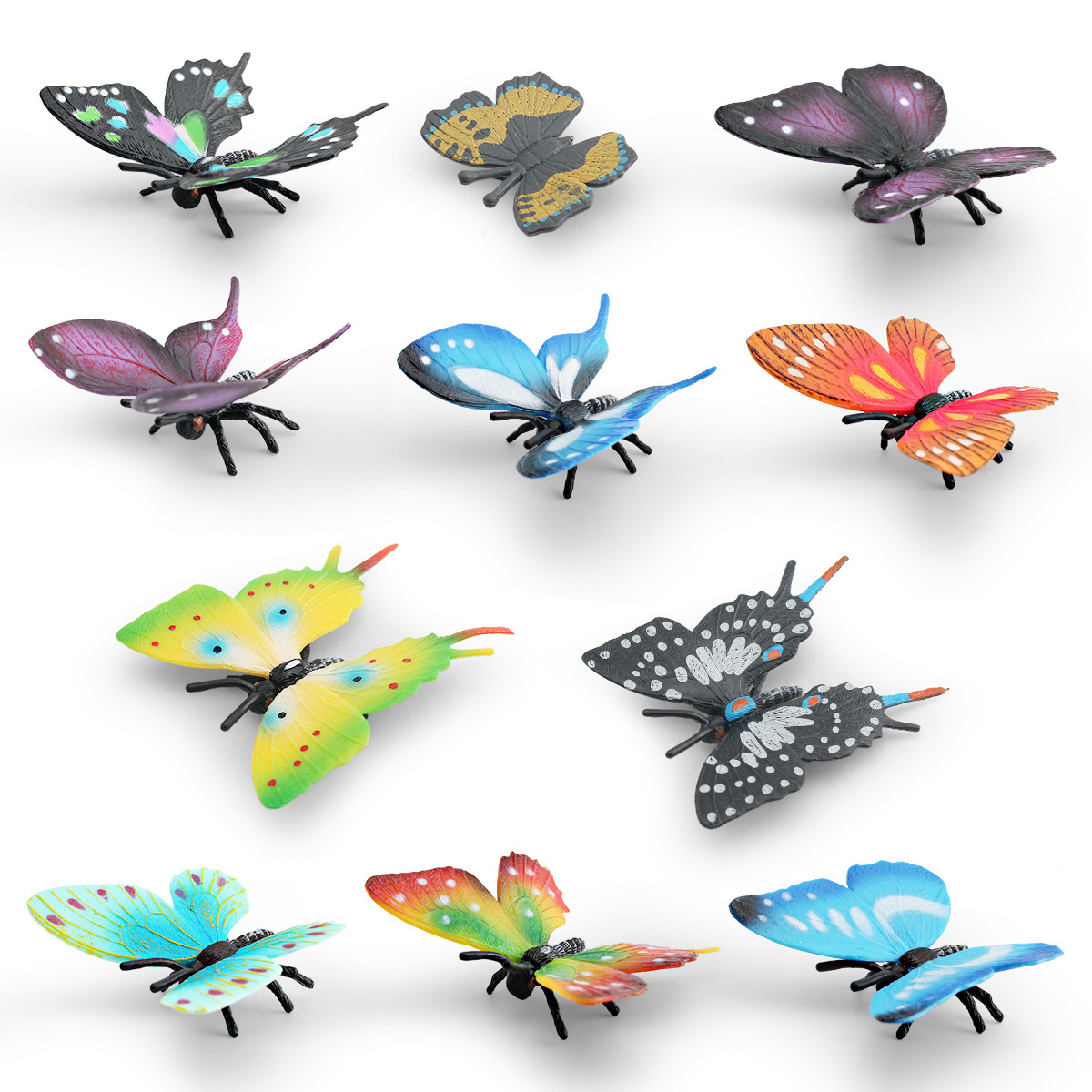 Simulación cognitiva infantil transfronteriza insectos animales salvajes mariposas mariposa modelo estático decoración juguetes