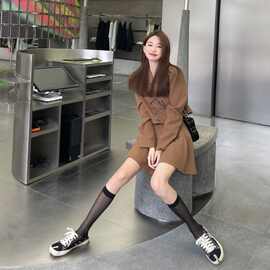 大码女装胖新款法式减龄炸街西装套装胖妹妹显瘦连衣裙