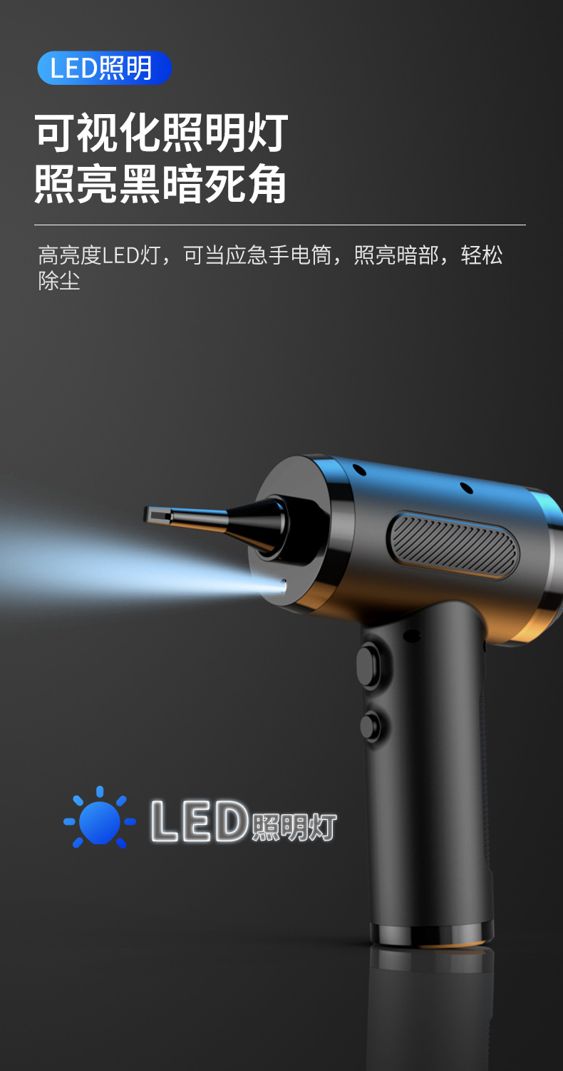 Best-Selling Portable Ultra-Strong Suction Small Handheld Vacuum Cleaner for Home and Car Use, Rechargeable Wireless Car Vacuum Cleaner