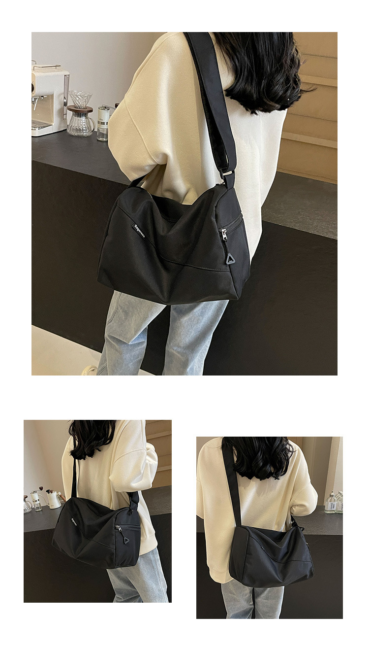 2025 summer new style simple and versatile university student solid color comfortable sports backpack shoulder bag men's lightweight crossbody bag women's