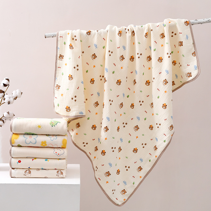 Cotton Gauze Bath Towel Baby Blanket Newborn Baby Super Soft Children's Quilt Bath Absorbent Comfortable Breathable Quilt