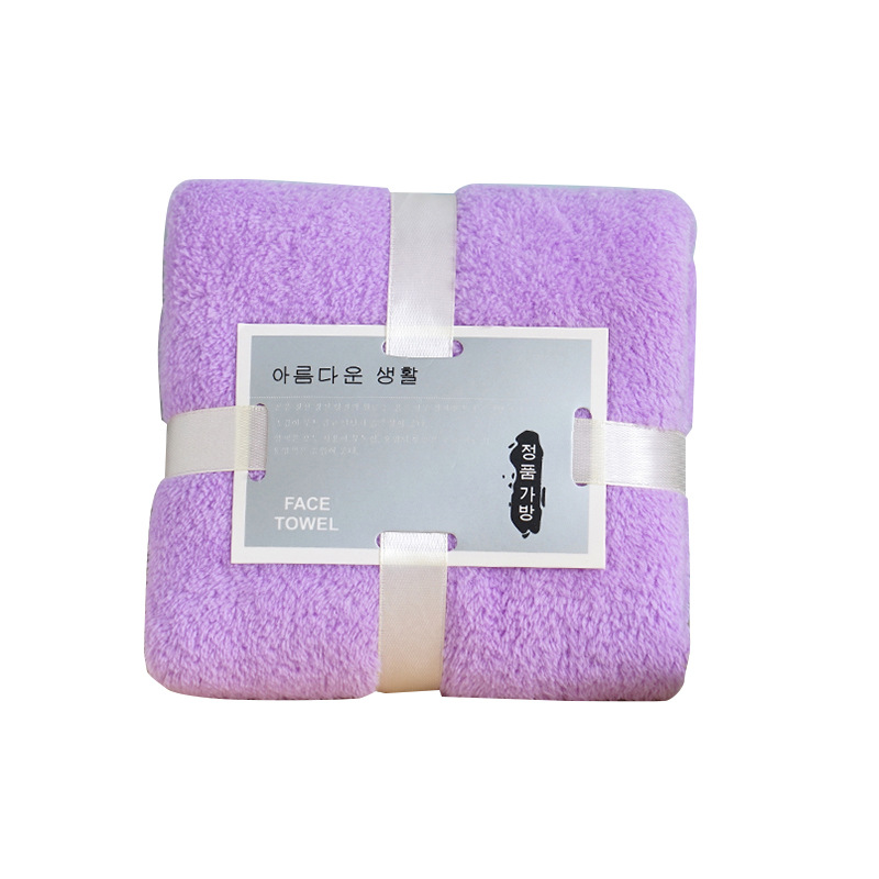 Coral Fleece Face Towels Absorbent Square Gift For Wedding_voghion.com