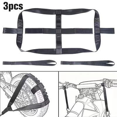 Factory direct sales cross-border motorcycle transport fixing strap three-piece set, off-road motorcycle trailer tire binding strap