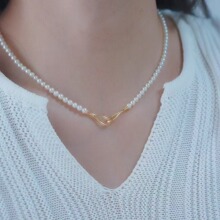 DIY珍珠配件 S925银单排扣 时尚款毛衣链 项链 手工串珠搭扣