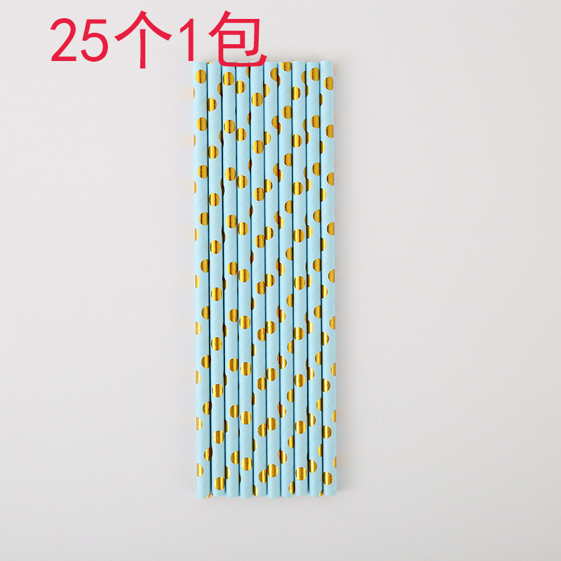 Dorado punto azul traje de lunares vajilla de cumpleaños desechable de gama alta plato de merienda taza de papel suministros de tejido