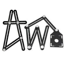 瓷砖开孔定位器六折尺多功能角度折叠尺异形取型器打孔贴瓷砖工具