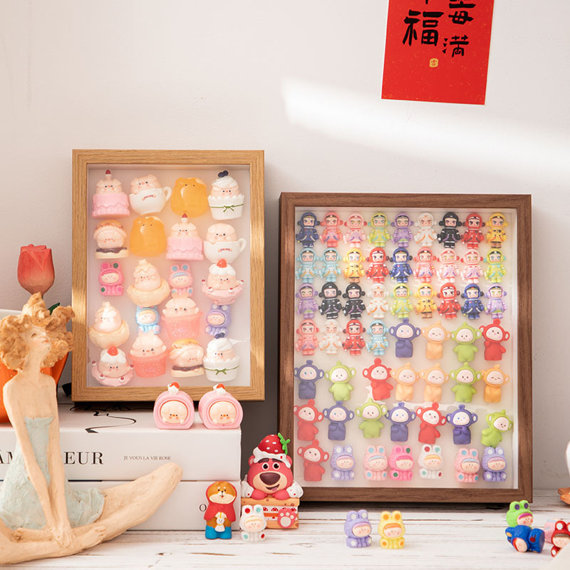 相框萌粒展示盒挂墙透明亚克力桌面摆件食玩小盒子盲盒手办收纳架|undefined