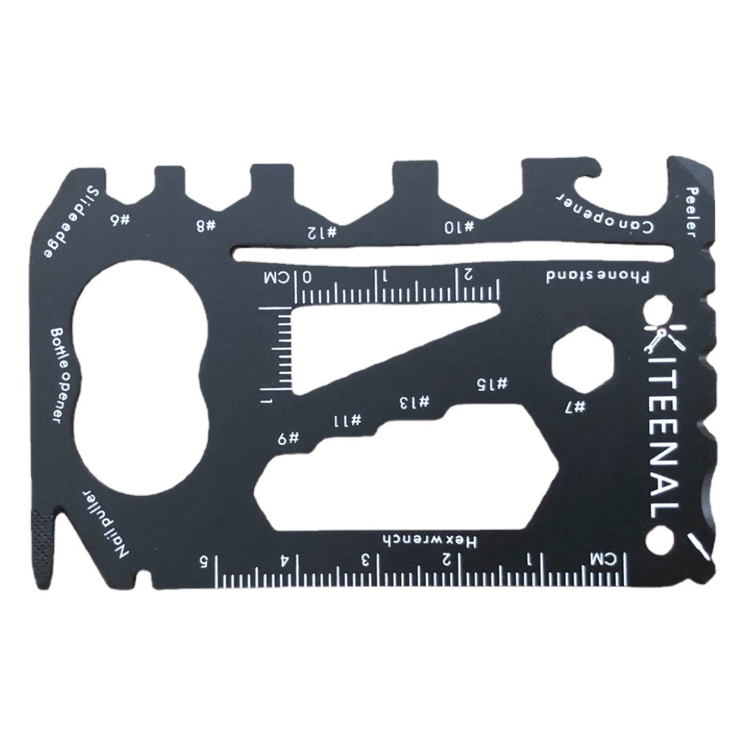 Многофункциональный открыватель для бутылок из нержавеющей стали, прямые поставки с завода, инструмент для кемпинга, карточка-нож для выживания, универсальная портативная карточка для выживания