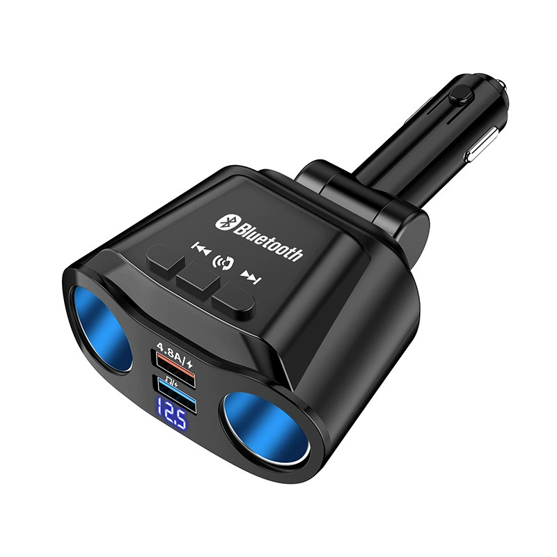 Новый Bluetooth автомобильный зарядный плеер прикуриватель к USB с индикатором быстрой зарядки для мобильного телефона 1 драйв 2 автомобильное зарядное устройство