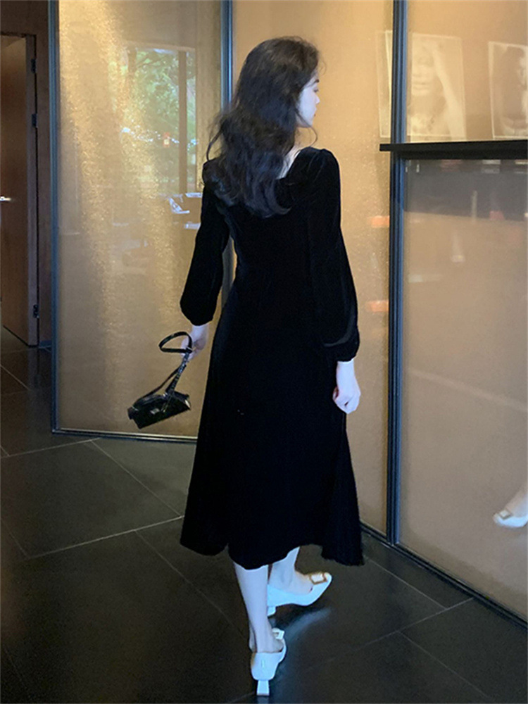 Black autumn dress
