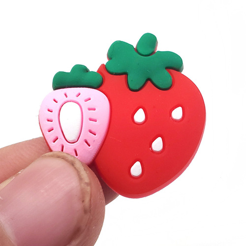 10 pieces [Fruit Series] Strawberry Watermelon Croc Shoe Flowers Shoe Buckle Crocs DIY Accessories Shoe Accessories