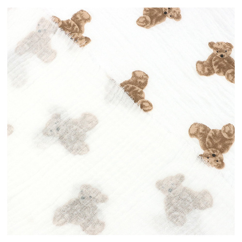 Pure cotton double-layer pleated fabric Teddy bear crepe gauze Spring and summer dress postpartum clothing home clothing baby cover blanket fabric