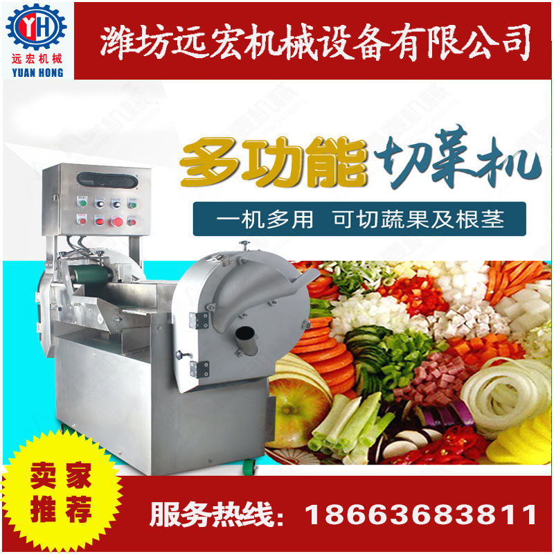 全自动切片切丝机厂家供应 多功能切片切丝机根茎叶类蔬菜切片机