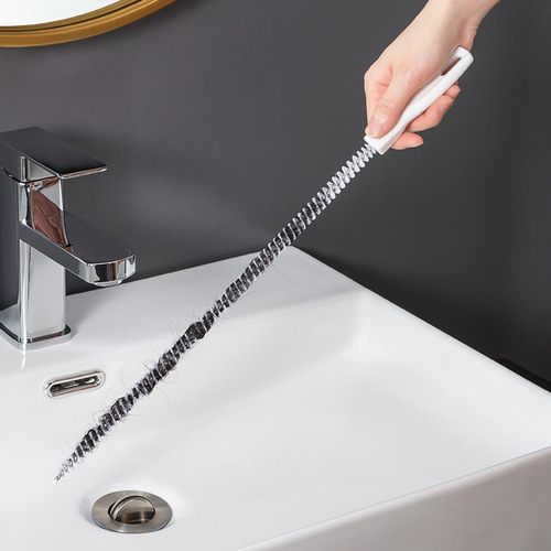 Sewer pipe dredge washbasin leakage pipe hair cleaning brush kitchen sewer pipe decontamination residue dredging strip