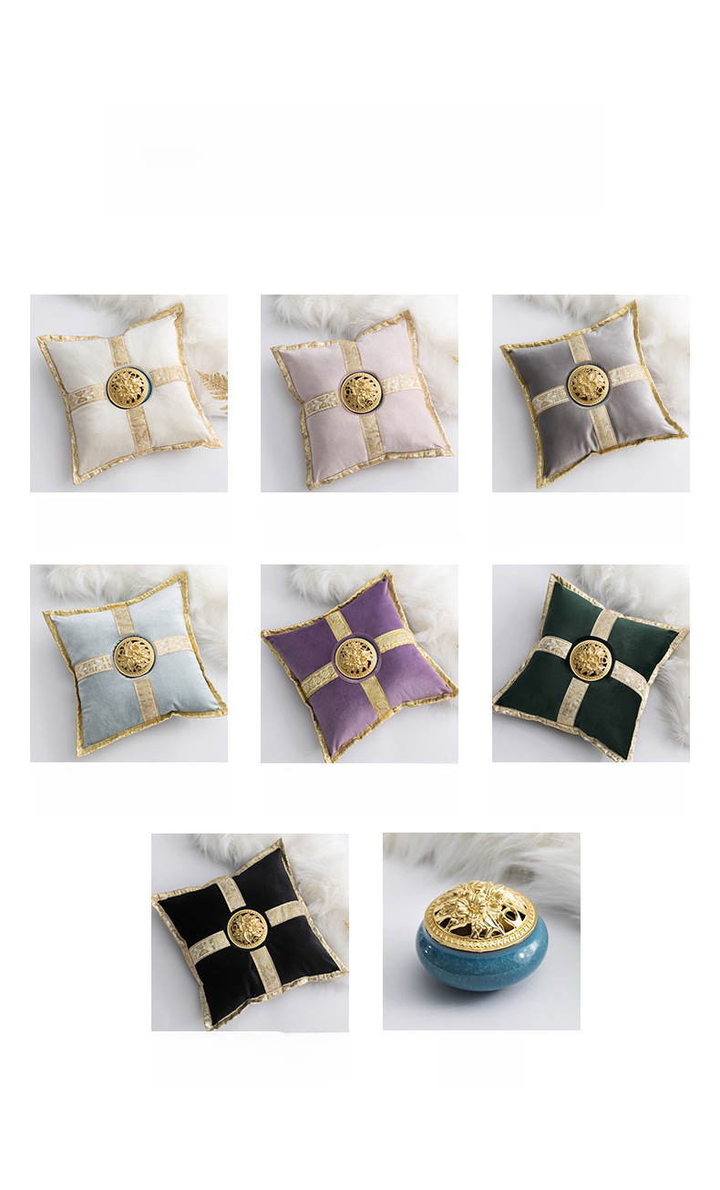 Cross-Border explosion European and American creative incense burner seat pillow aromatherapy pillow with core Middle East luxury home decoration ince_voghion.com