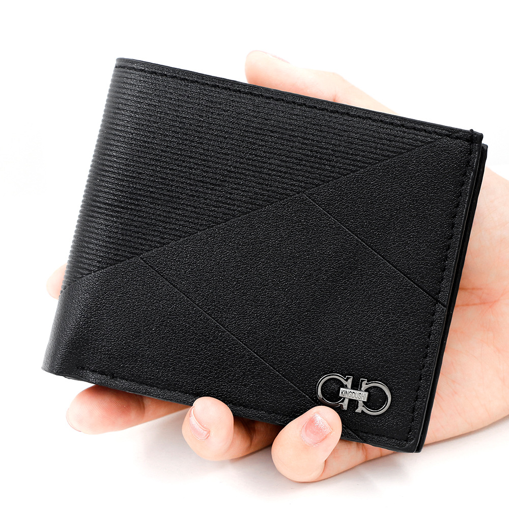 Nuevo tipo de cartera de hombre cartera corta de moda para hombres jóvenes delgada multi-tarjeta de gran capacidad cartera de negocios suave horizontal