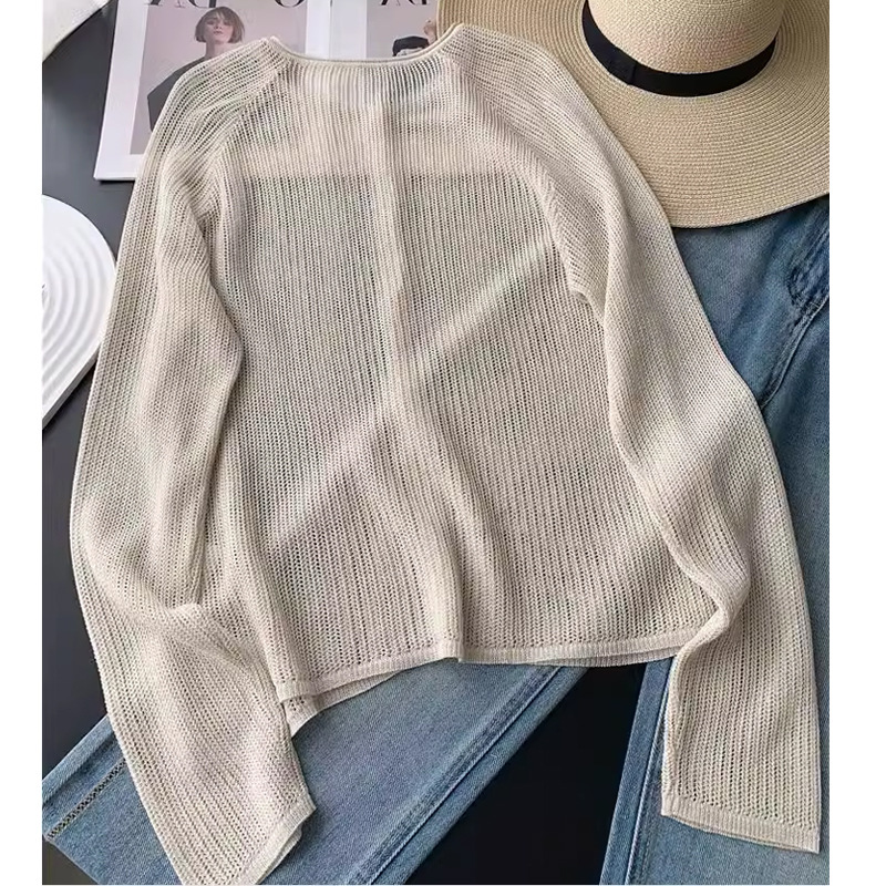 Women's Cardigan Long Sleeve Blouses Vacation Solid Color display picture 9