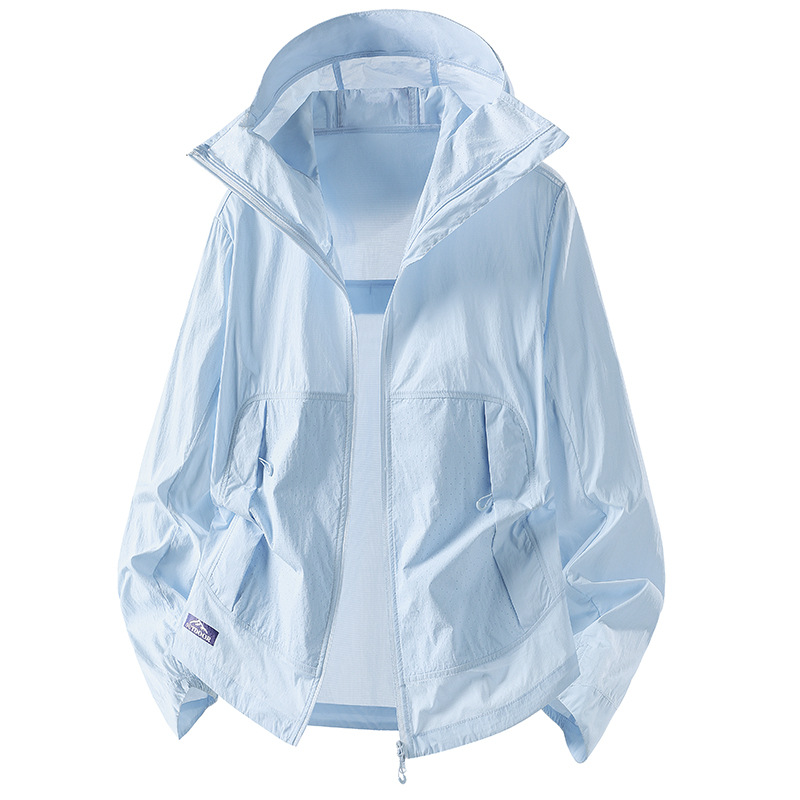 Summer Thin Cool-Touch Uv Protection Ice Silk Sun Protection Clothing for Men, Breathable Ultra-Lightweight Fishing Jacket with Detachable Hood