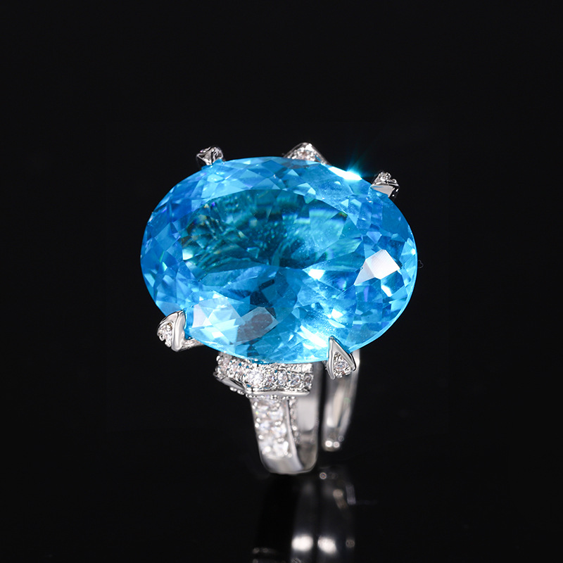 Otoño e invierno nuevo estilo Zhuang Shengsheng joyería simulación nido de pájaro corte de mar azul arco traje de temperamento 15*20