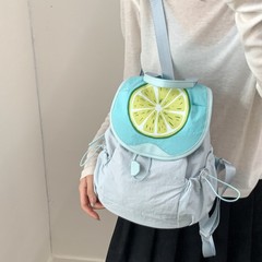 カジュアルで甘い女の子レモンショッピングバックパック女性の 2025 新しいトレンディな多用途かわいい小さなバッグ