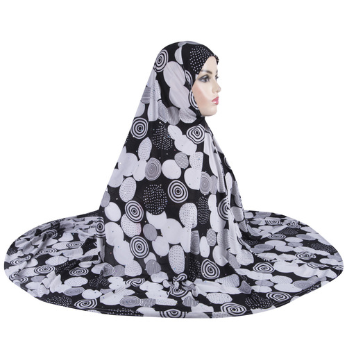 Plus Size 3XL Floral Head Scarf Malaysian Cotton Scarf Arabic Scarf Hat Sun Protection