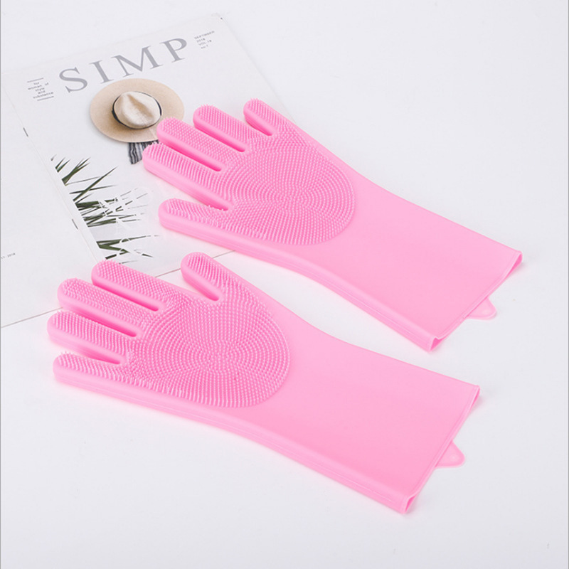 Guantes de Oxford gruesos de protección laboral resistentes al desgaste impermeables antideslizantes de goma plástica lavado de platos guantes de limpieza doméstica duraderos