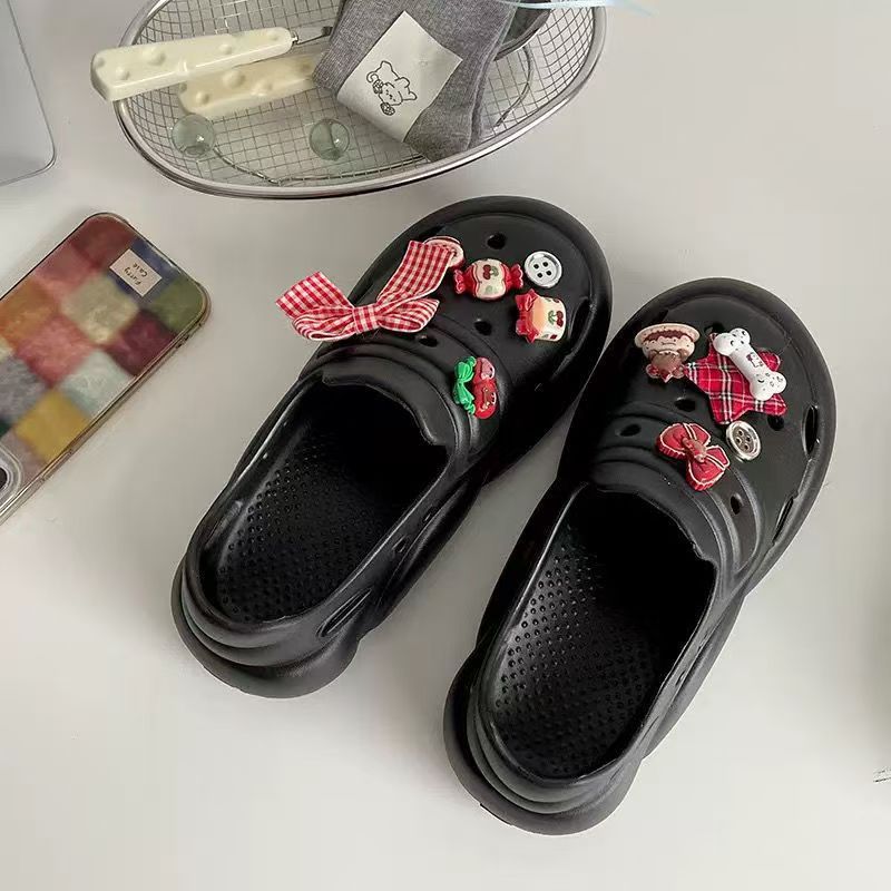 漫画の穴の靴の蝶結びの靴の花の装飾のかわいい部品のdiyの少女は取り外し可能な立体ボタンを掛けます。|undefined