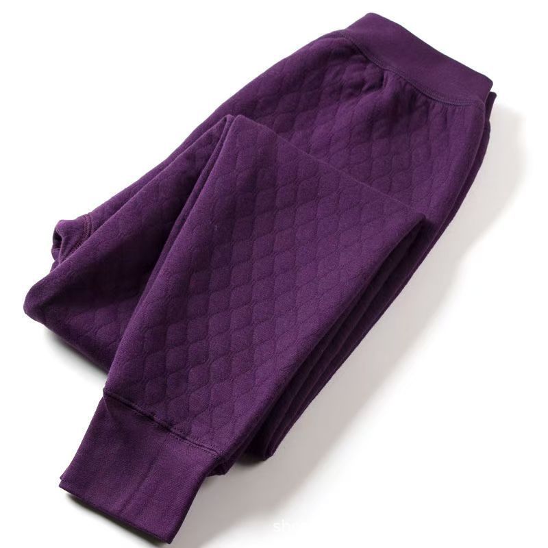 Pantalones de otoño de mediana edad, pantalones de algodón de aire de hombre, pantalones de invierno de algodón de tres capas gruesas